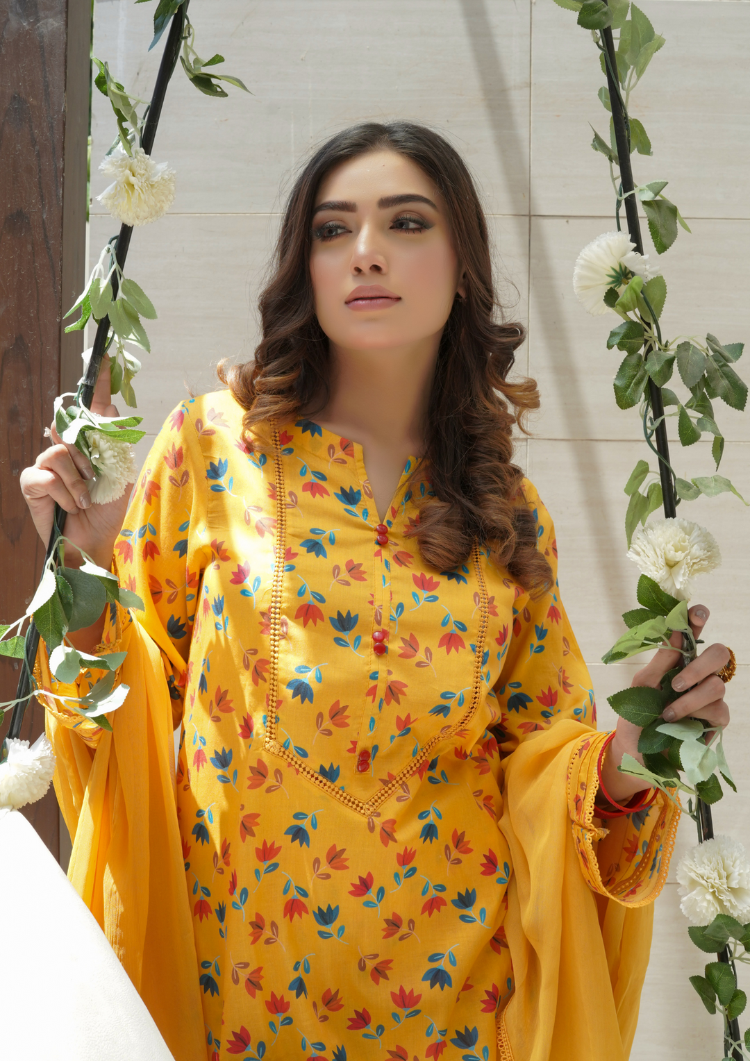 3Pc Digital Print Lawn with Crinkle Chiffon Dupatta PRINT-R24-0007