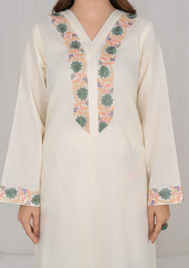 2Pc White Embroidered Lawn RIW-R26-0015