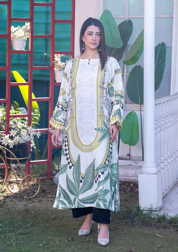 2Pc Digital Print Arabic Silk Lawn JUPITER-S26-0011