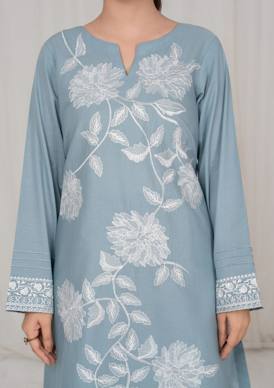2Pc Ice Blue Embroidered Lawn RIW-R26-0016