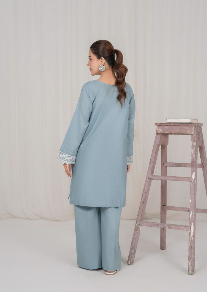 2Pc Ice Blue Embroidered Lawn RIW-R26-0016
