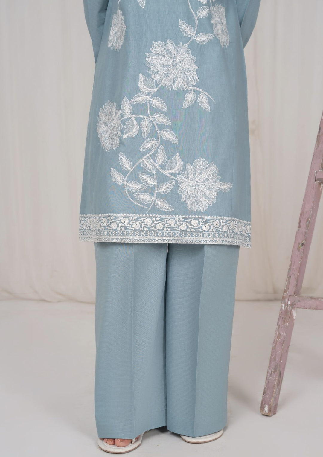 2Pc Ice Blue Embroidered Lawn RIW-R26-0016