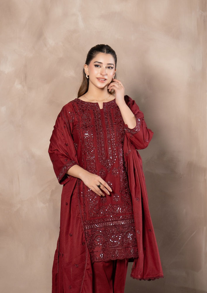 3Pc Embroidered Khaddar AMLT-W26-0002