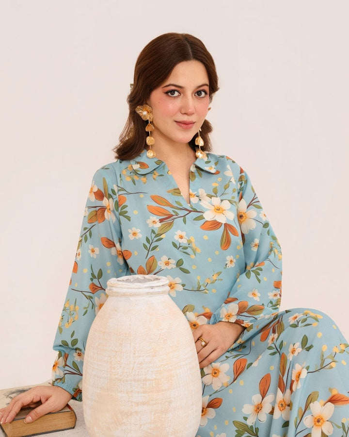 1Pc Digital Print Swiss Silk Long Tunic JUPITER-F25-0038