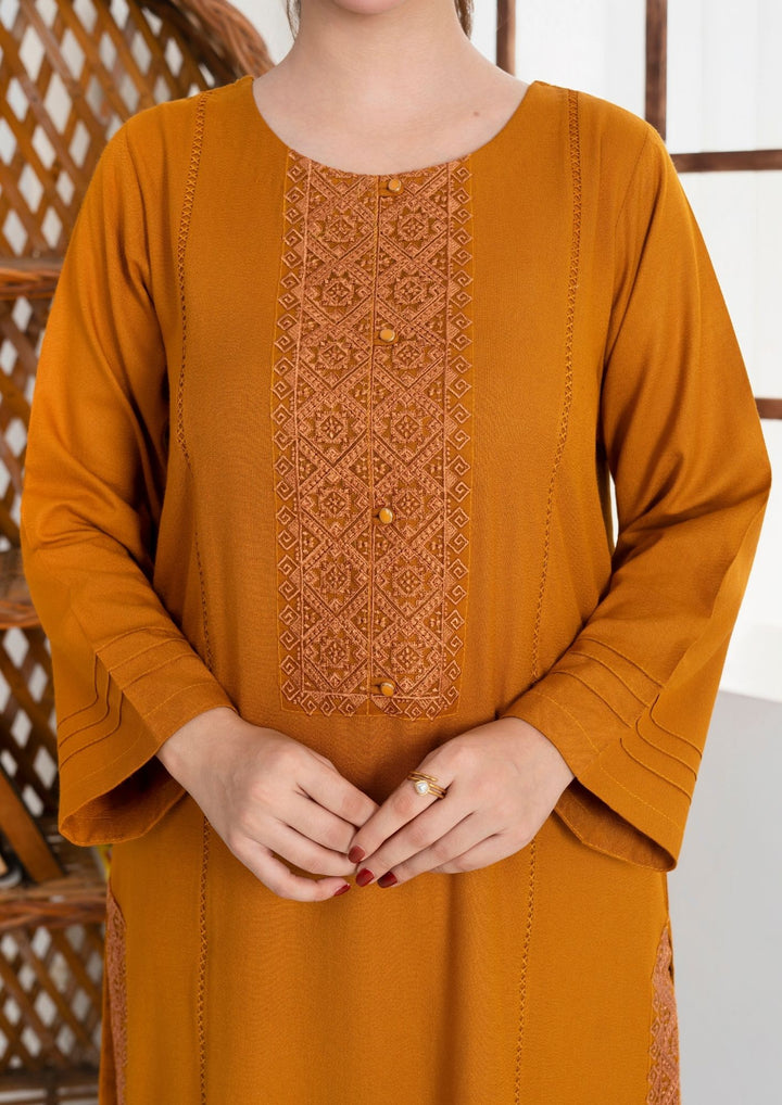 3Pc Embroidered Alpine Wool with Embroidered Border Shawl AML-W25-0017