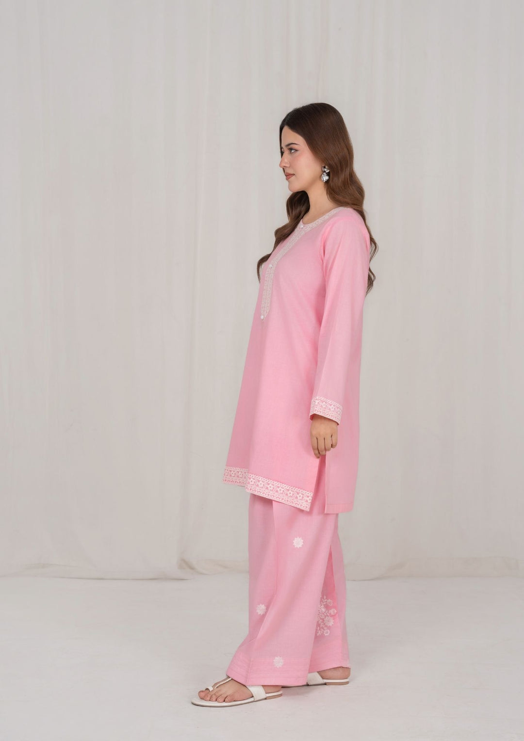 2Pc Peachish Pink Embroidered Lawn RIW-R26-0017