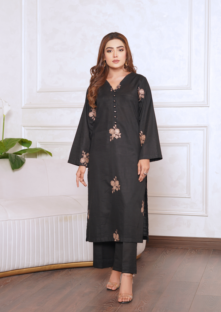 2pc Embroidered Khaddar W24-EMB-0011