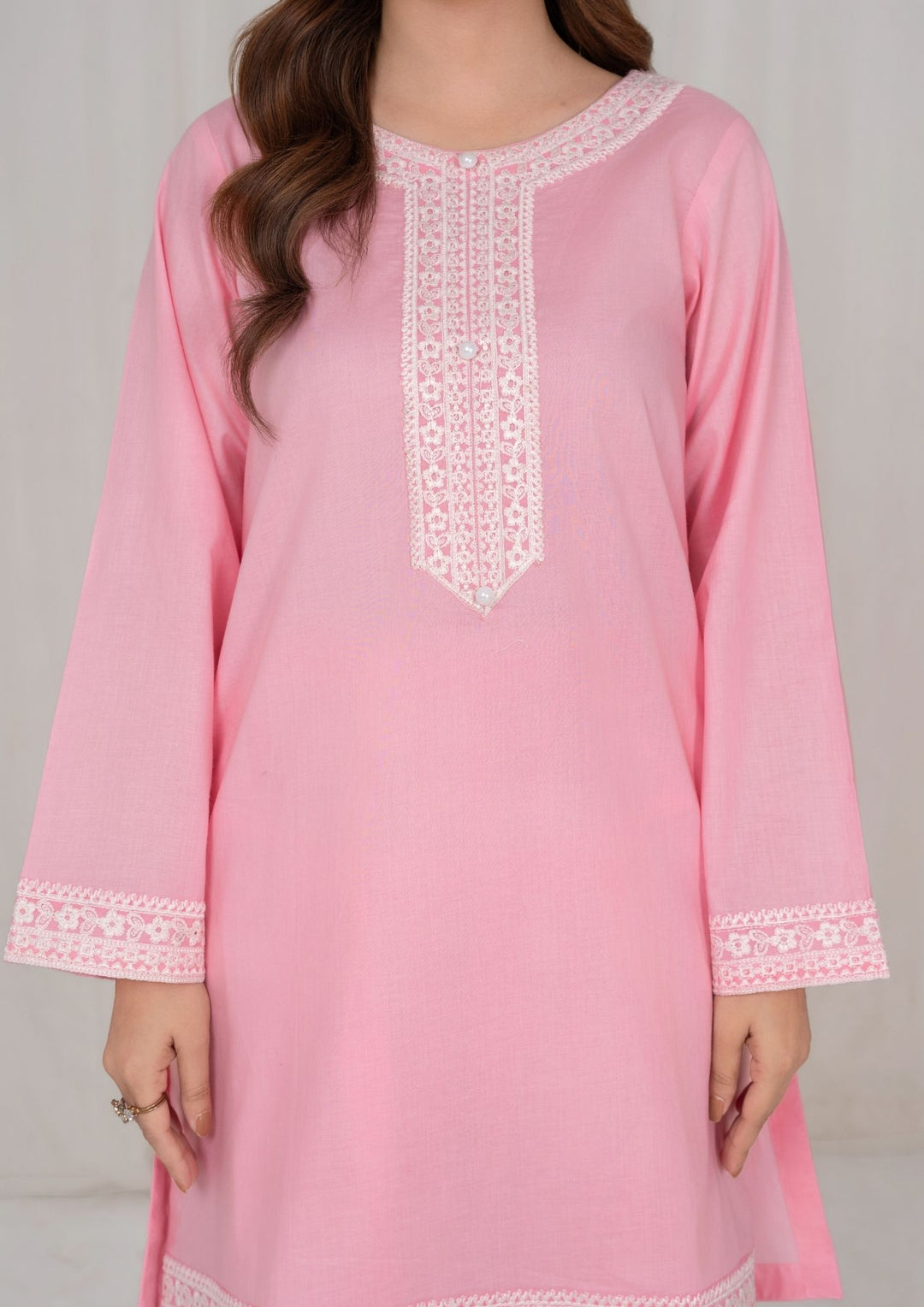 2Pc Peachish Pink Embroidered Lawn RIW-R26-0017
