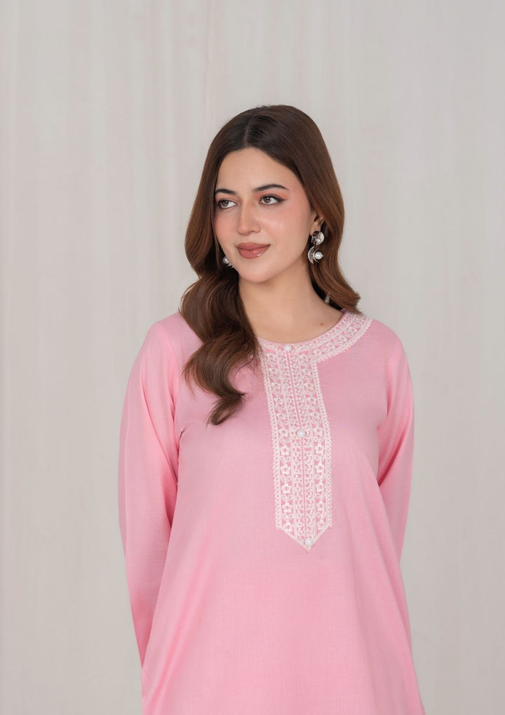 2Pc Peachish Pink Embroidered Lawn RIW-R26-0017