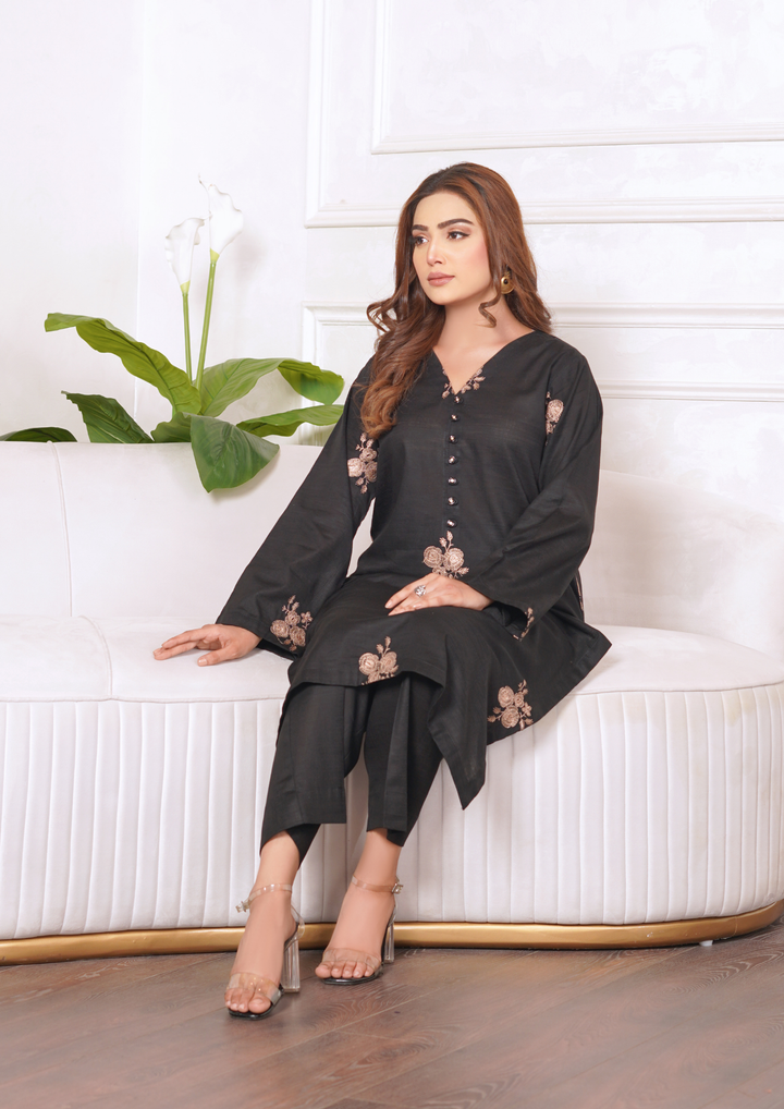 2pc Embroidered Khaddar W24-EMB-0011