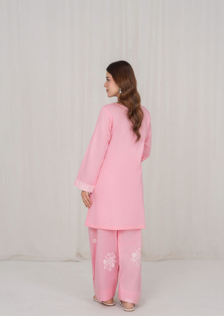 2Pc Peachish Pink Embroidered Lawn RIW-R26-0017