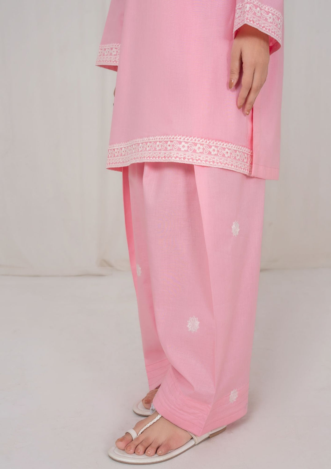 2Pc Peachish Pink Embroidered Lawn RIW-R26-0017