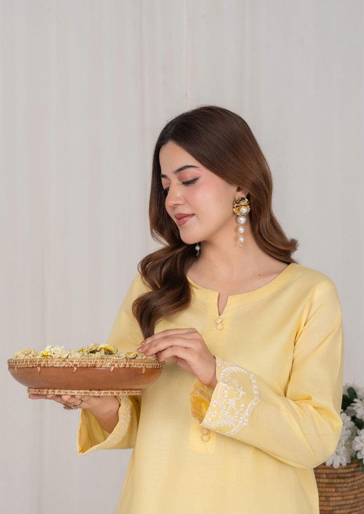 2Pc Lemon Embroidered Lawn RIW-R26-0018