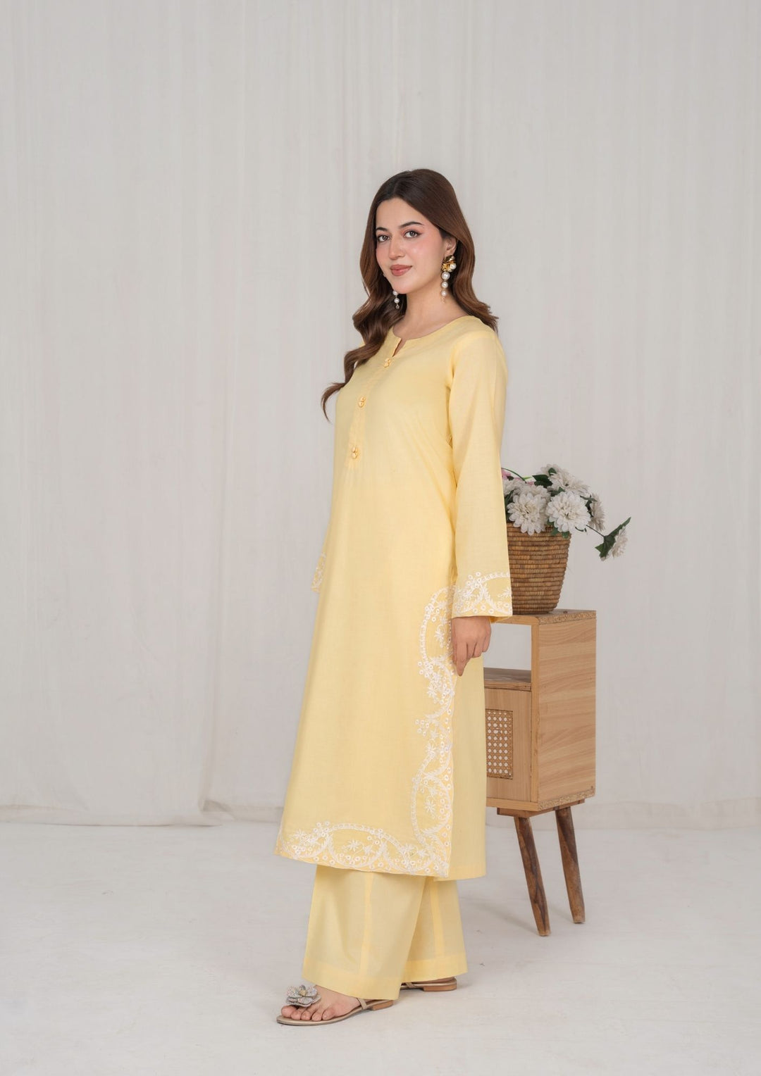 2Pc Lemon Embroidered Lawn RIW-R26-0018