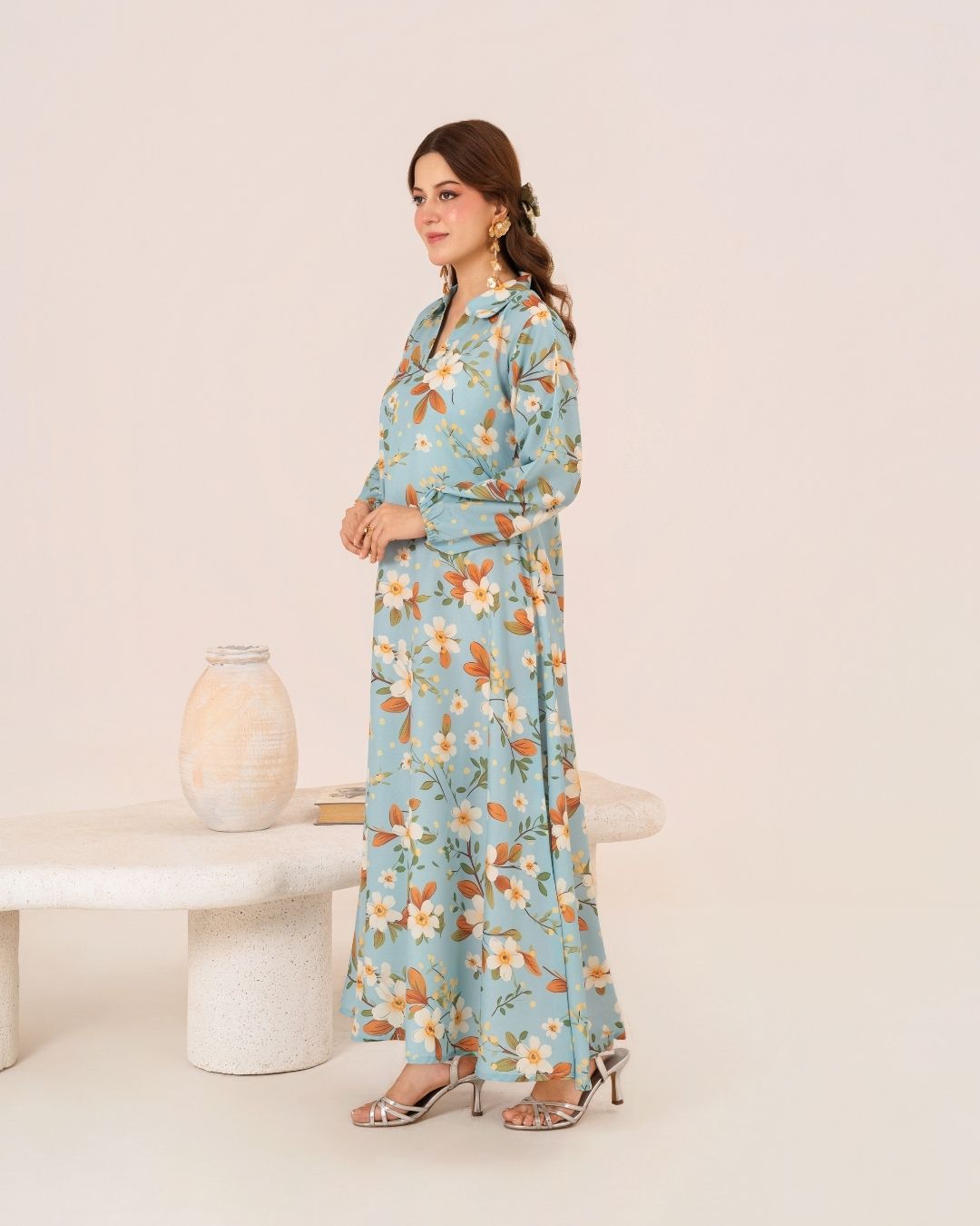 1Pc Digital Print Swiss Silk Long Tunic JUPITER-F25-0038