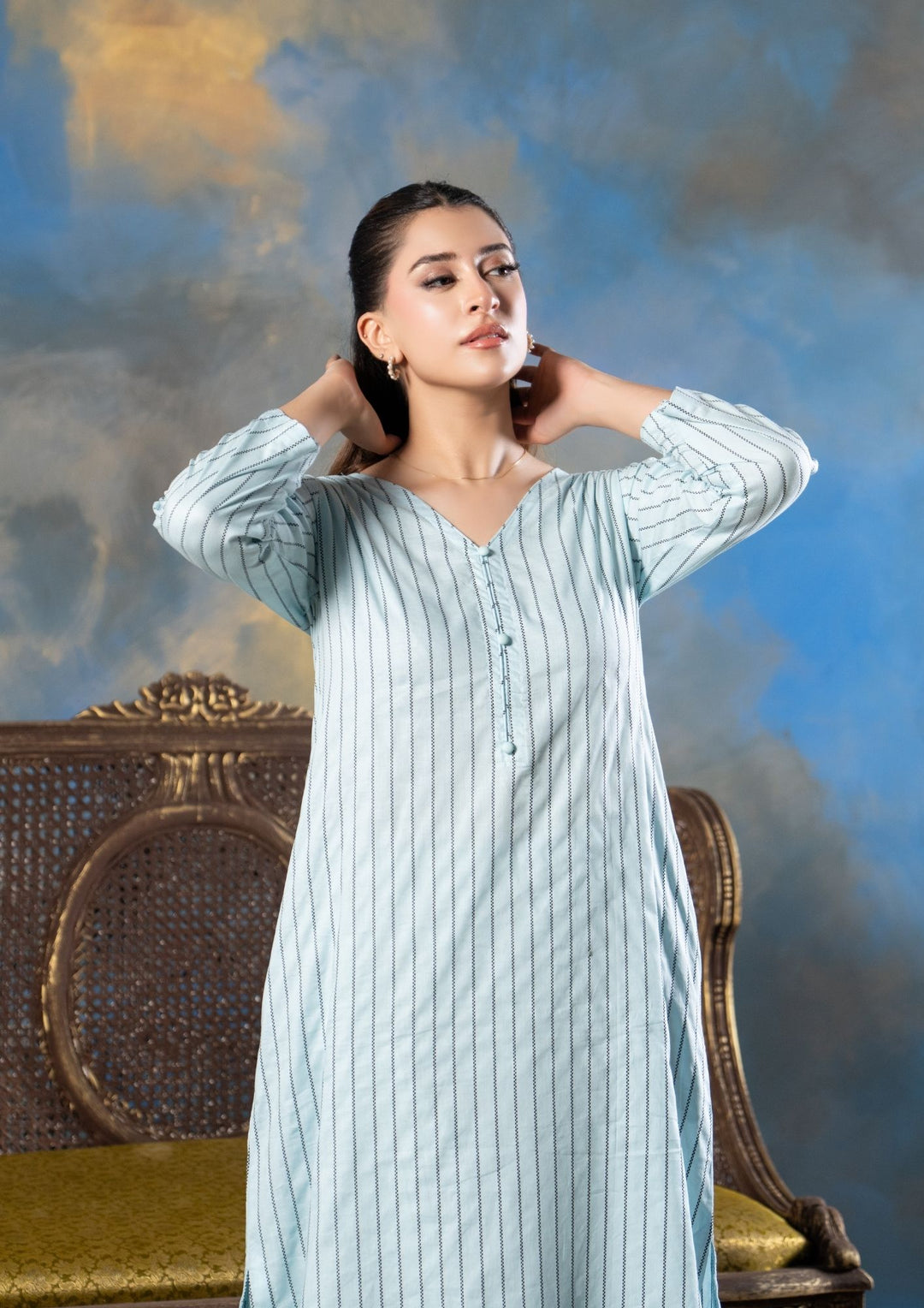 2Pc Bubble Lawn Ice Blue ROZ-R26-0017