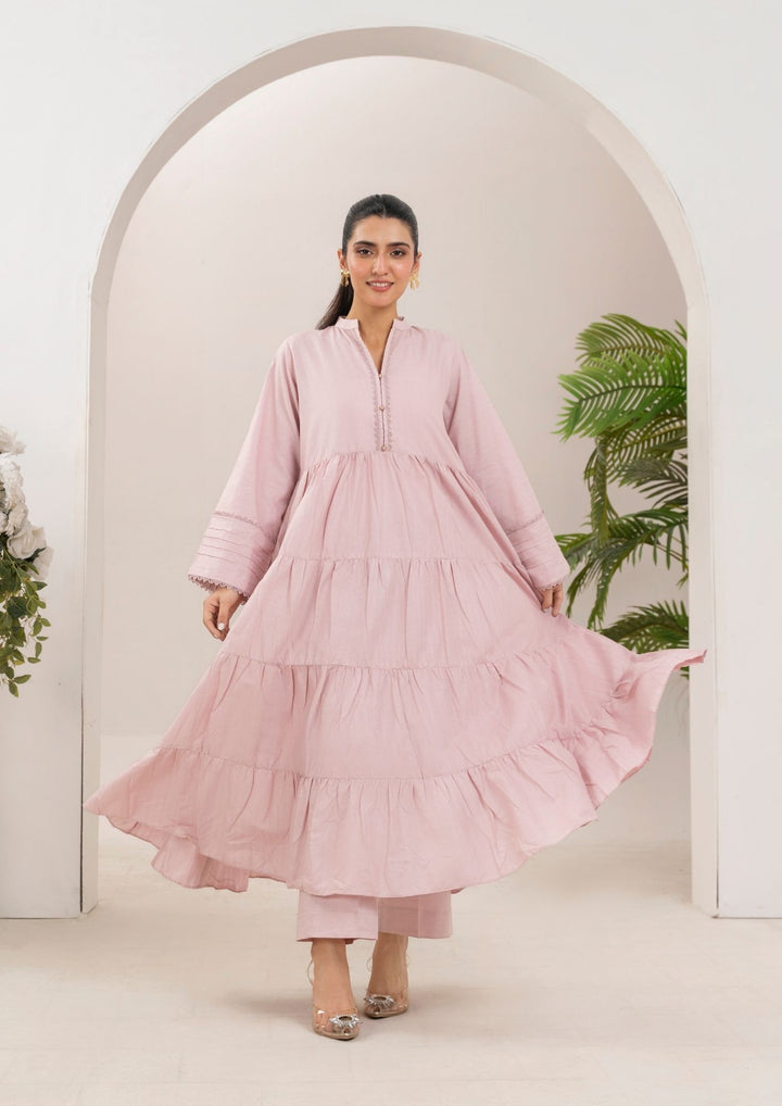 2pc Cotton Frock Set Rozana-S25-0016