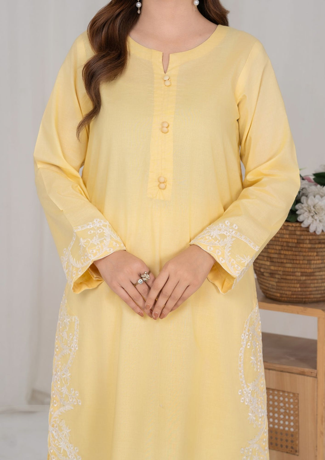 2Pc Lemon Embroidered Lawn RIW-R26-0018