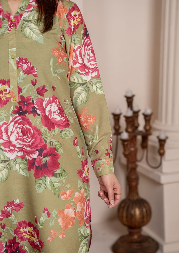 3Pc Printed Arabic Silk Lawn with Chiffon Dupatta Gulmeena-G26-0005