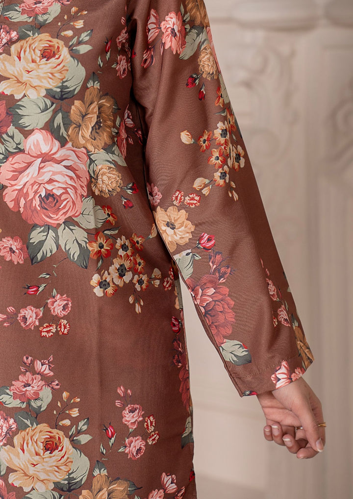 3Pc Printed Arabic Silk Lawn with Chiffon Dupatta Gulmeena-G26-0006