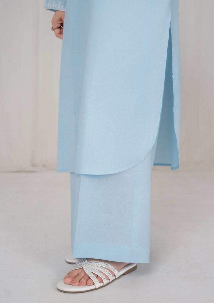 2Pc Ice Blue Embroidered Lawn RIW-R26-0019