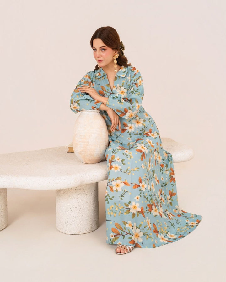 1Pc Digital Print Swiss Silk Long Tunic JUPITER-F25-0038