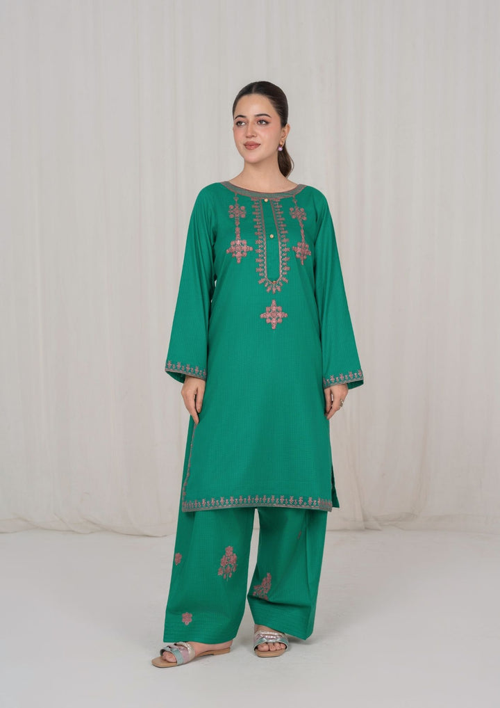 2Pc Green Embroidered Lawn RIW-R26-0020