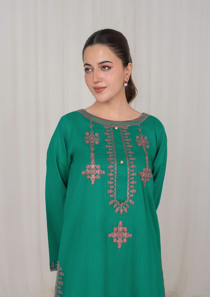 2Pc Green Embroidered Lawn RIW-R26-0020
