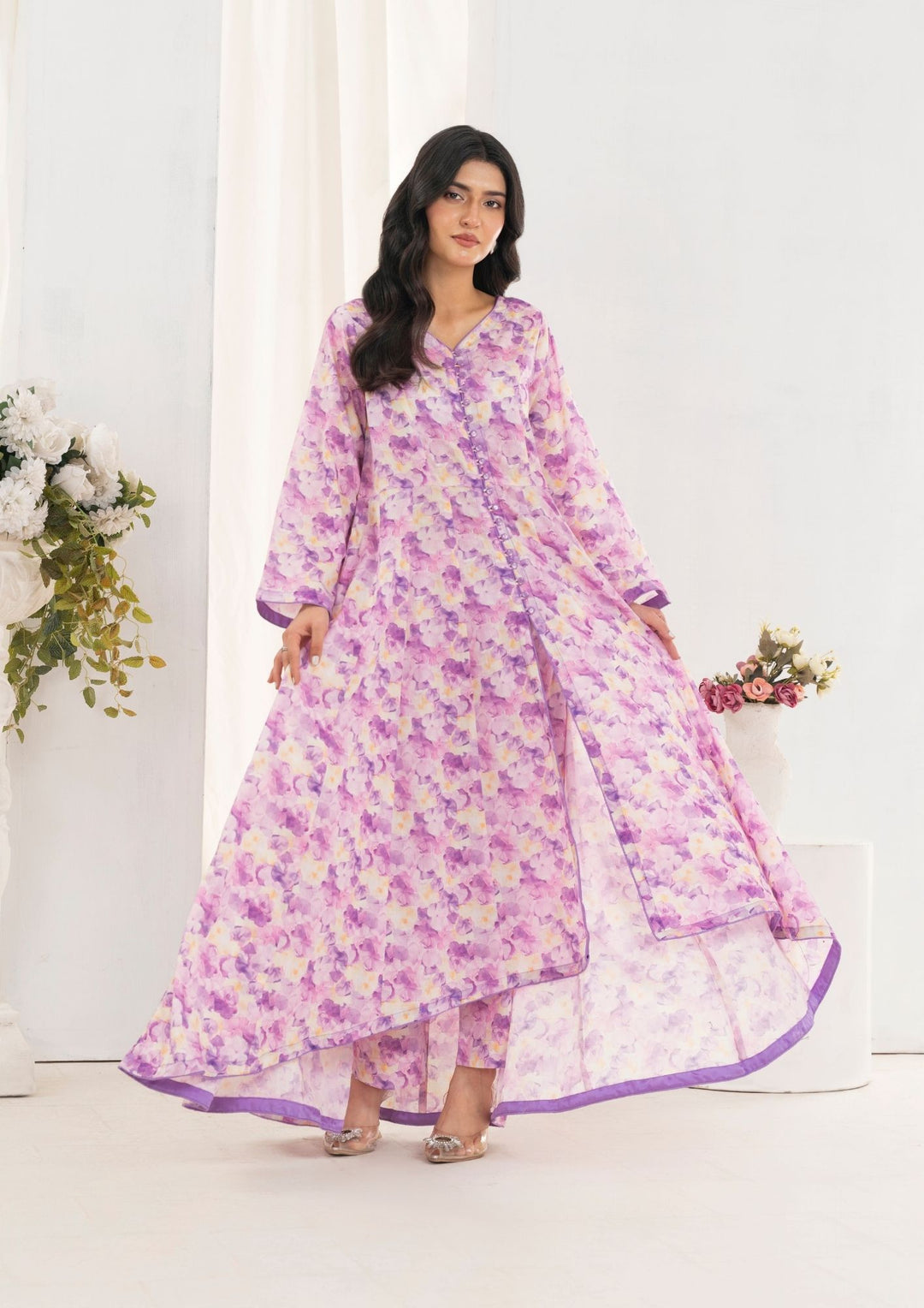 2Pc Digital Print Lawn Frock GULMEENA-G25-0042