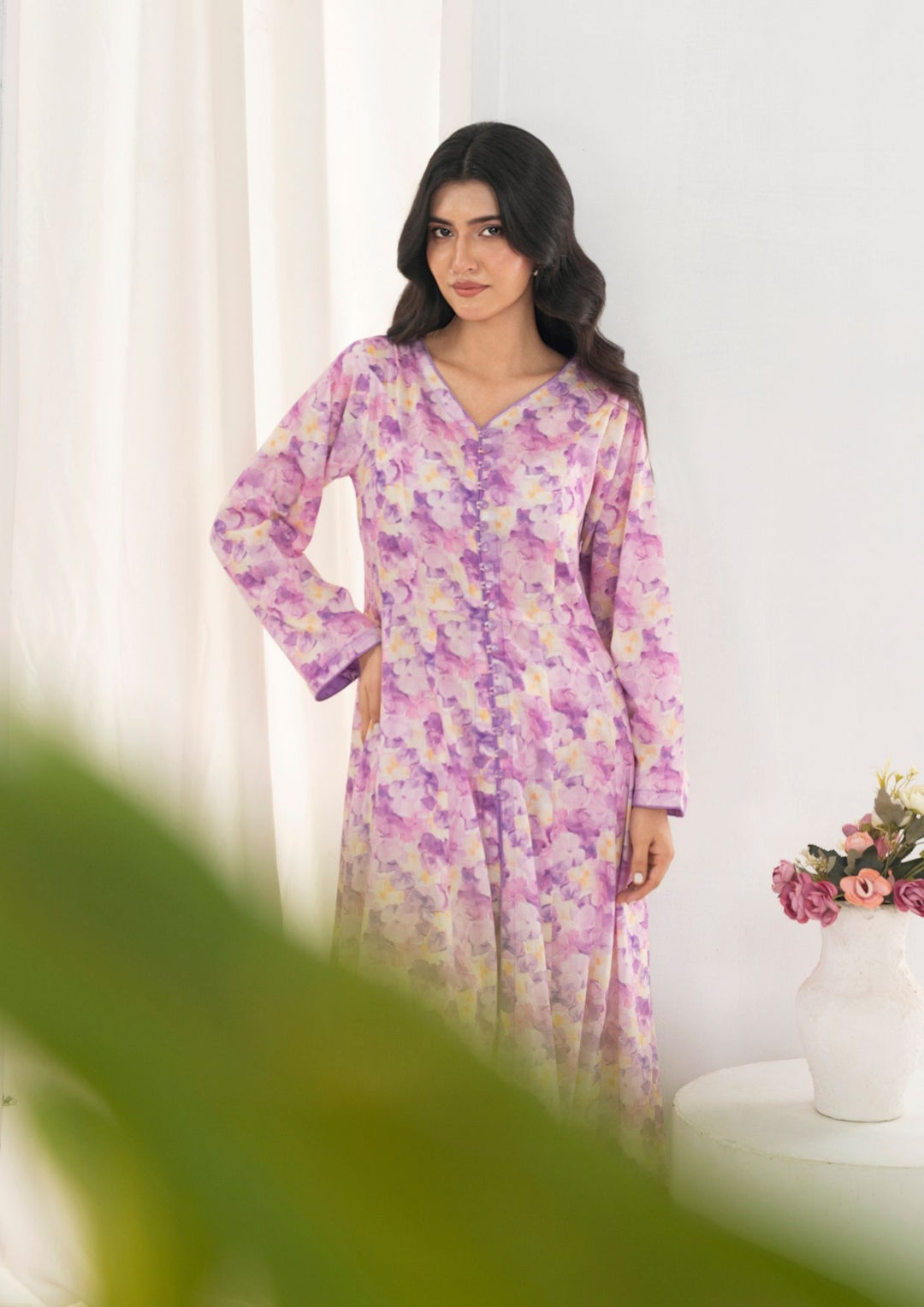 2Pc Digital Print Lawn Frock GULMEENA-G25-0042