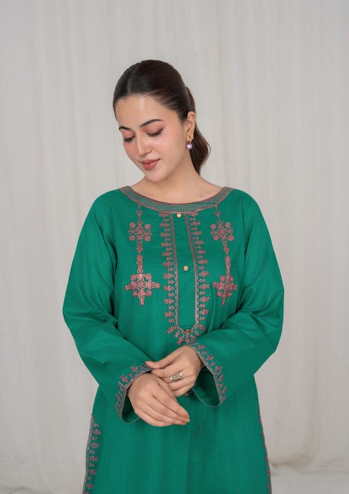 2Pc Green Embroidered Lawn RIW-R26-0020