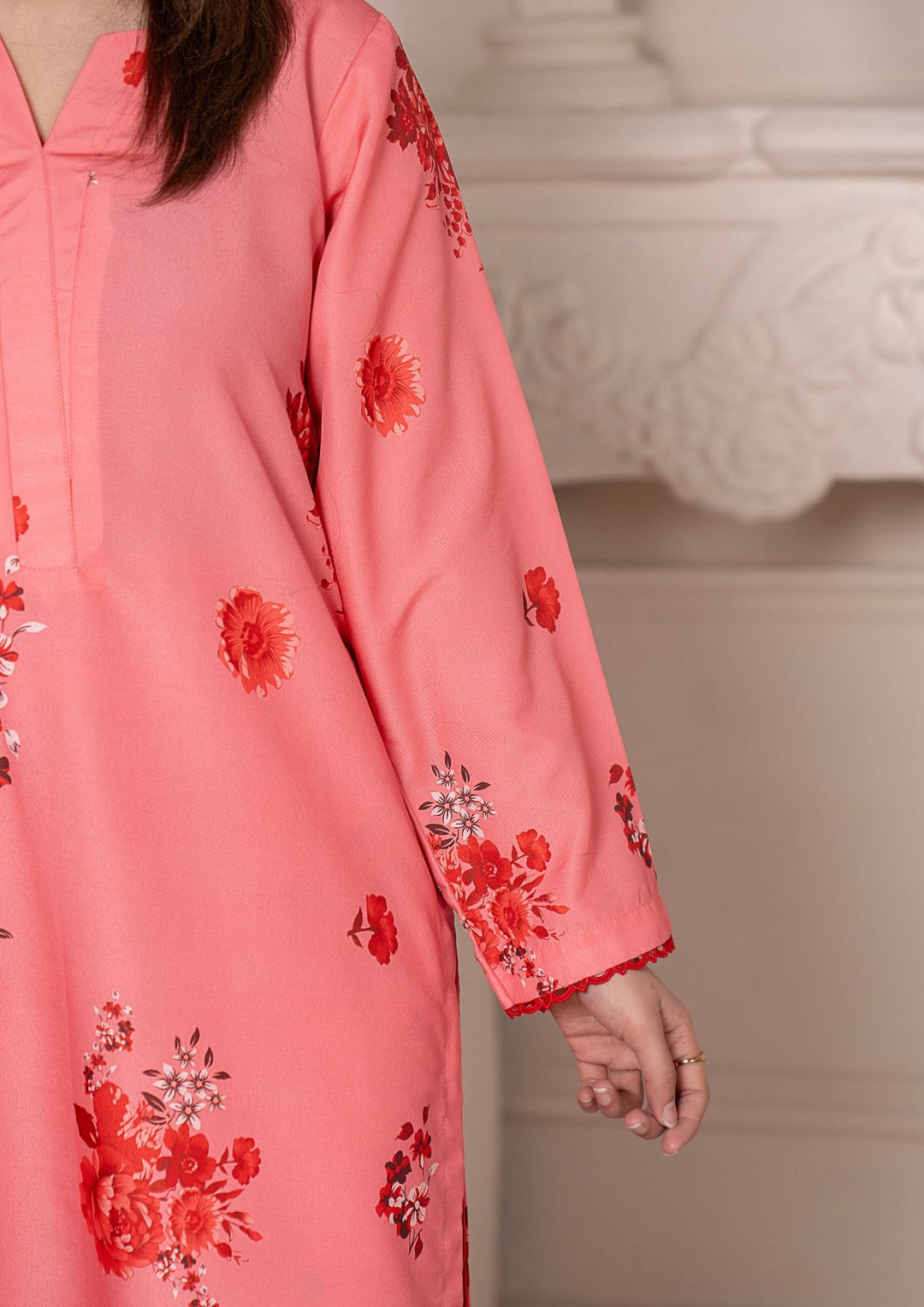 3Pc Printed Arabic Silk Lawn with Chiffon Dupatta Gulmeena-G26-0007