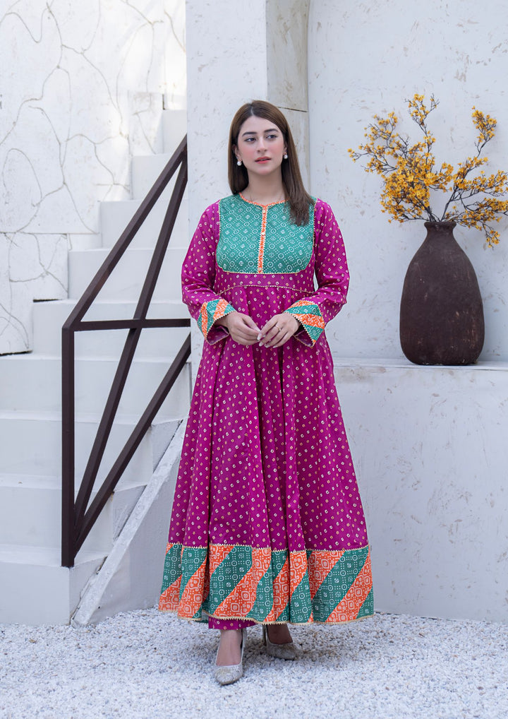 2Pc Chunri Digital Print Lawn Frock RIW-R26-0028