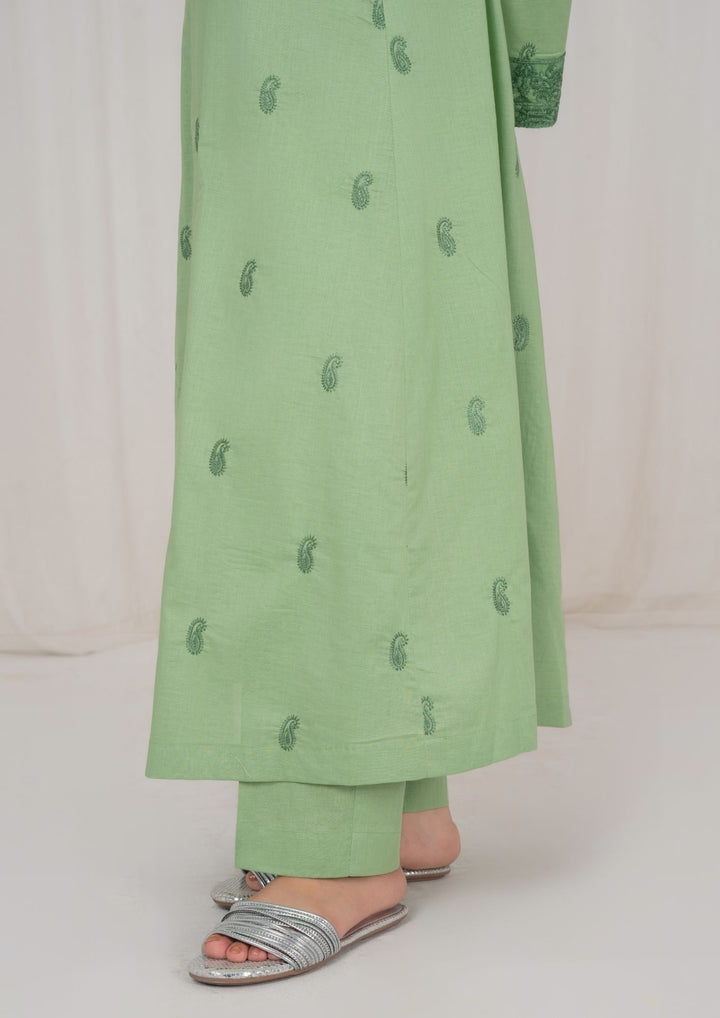 3Pc Pistachio Embroidered Lawn with Chiffon Dupatta RIW-R26-0002