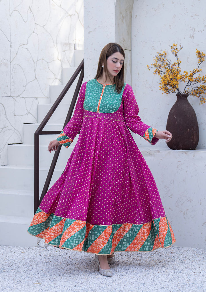 2Pc Chunri Digital Print Lawn Frock RIW-R26-0028