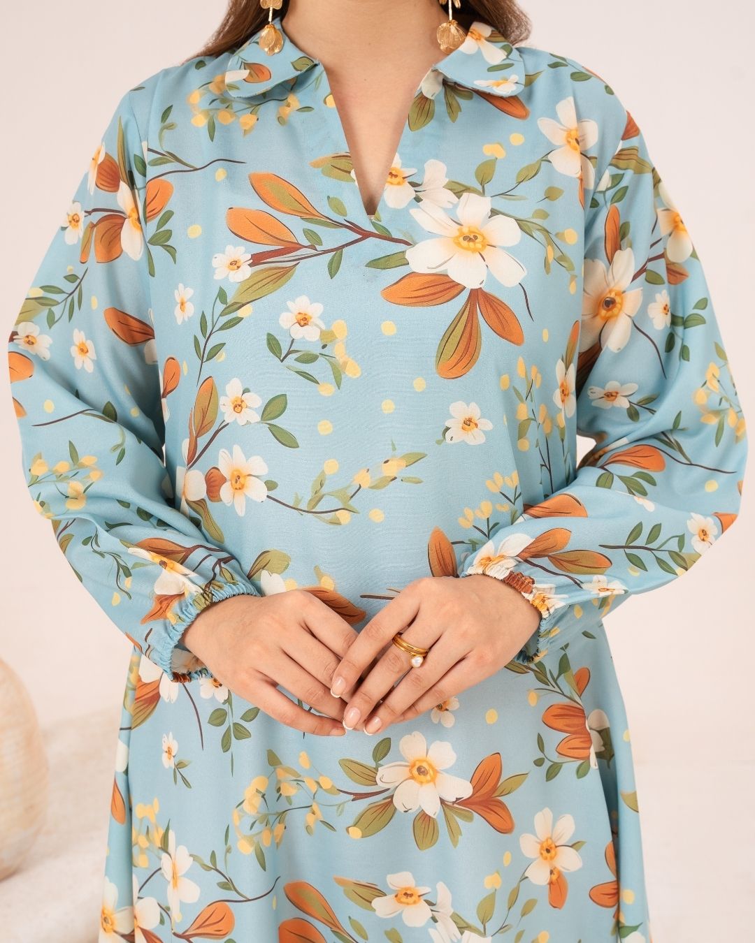 1Pc Digital Print Swiss Silk Long Tunic JUPITER-F25-0038