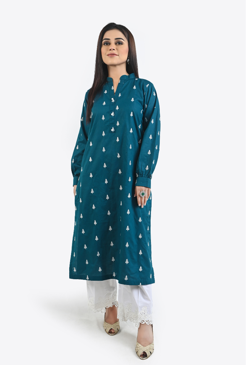 1pc Embroidered Cambric Tunic SRTW-0074
