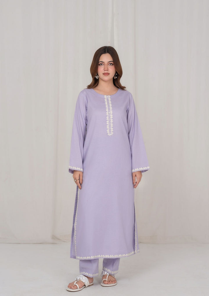 2Pc Light Purple Embroidered Lawn RIW-R26-0023