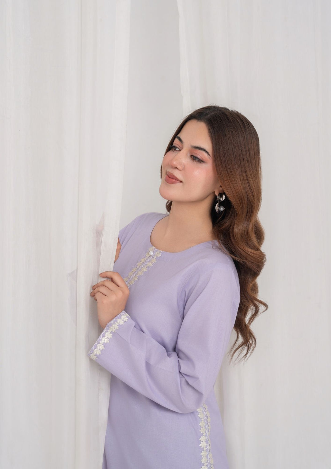 2Pc Light Purple Embroidered Lawn RIW-R26-0023