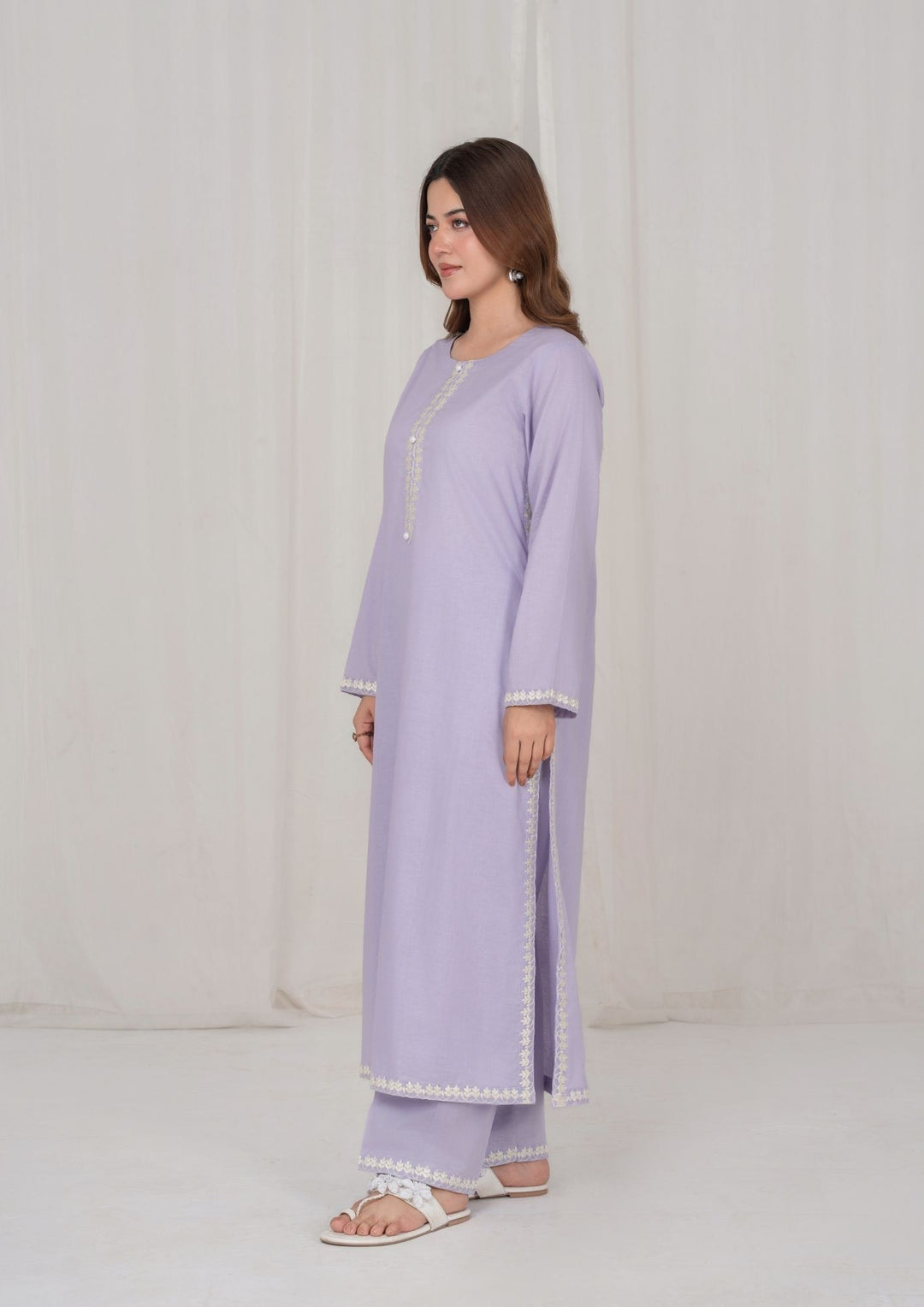 2Pc Light Purple Embroidered Lawn RIW-R26-0023