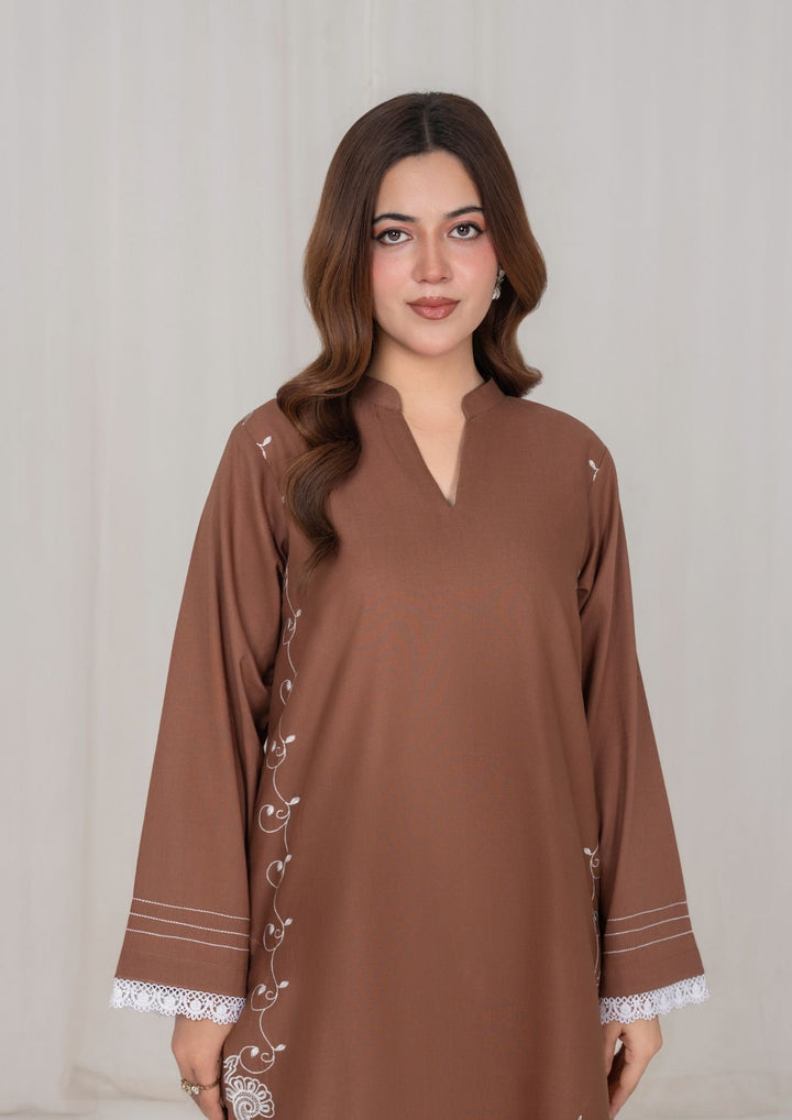 2Pc Brown Embroidered Lawn RIW-R26-0024