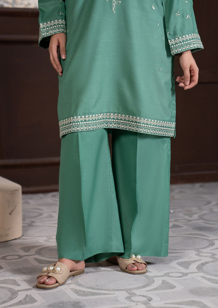 2Pc Multi Embroidered Alpine Marina Sea Green SAY-W26-0030