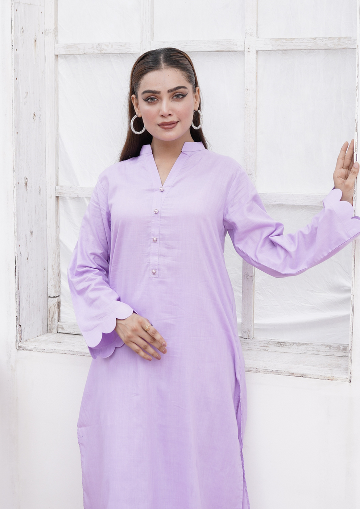 2Pc CAMBRIC Lilac SOLID-C24-0003