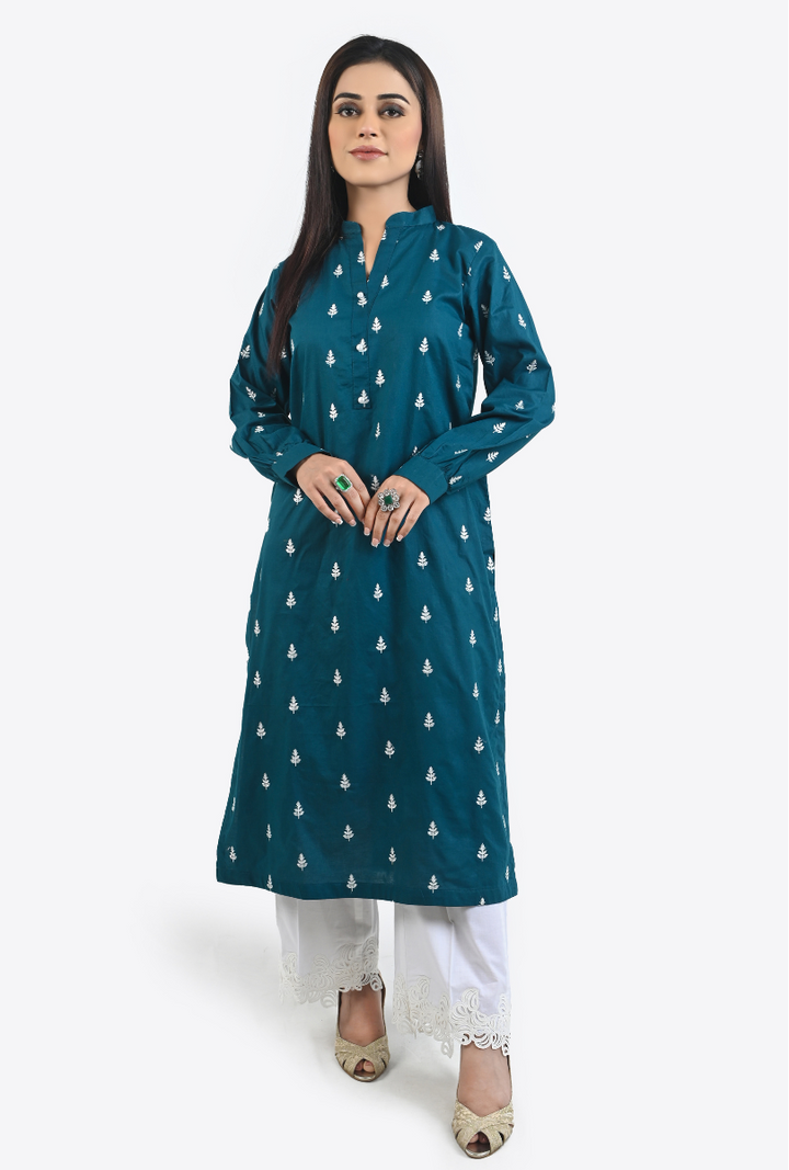 1pc Embroidered Cambric Tunic SRTW-0074