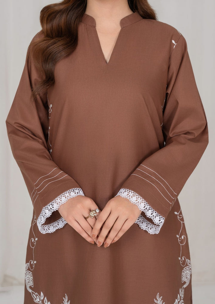 2Pc Brown Embroidered Lawn RIW-R26-0024