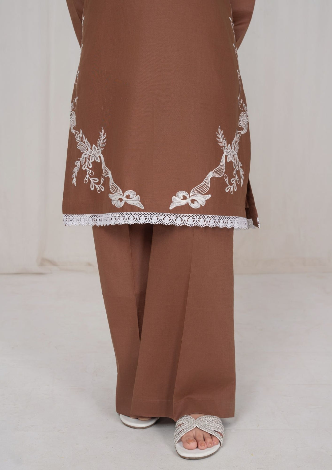 2Pc Brown Embroidered Lawn RIW-R26-0024
