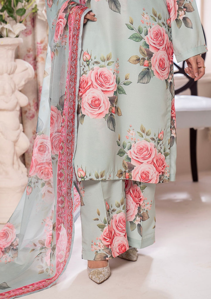 3Pc Printed Arabic Silk Lawn with Chiffon Dupatta Gulmeena-G26-0010