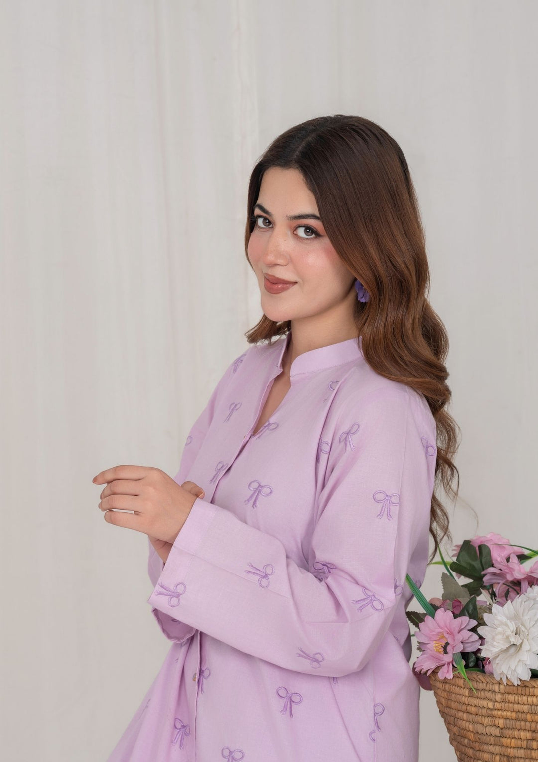 2Pc Mauve Embroidered Lawn RIW-R26-0025