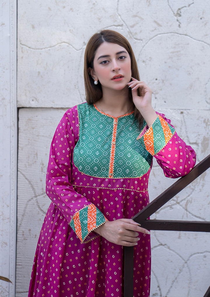2Pc Chunri Digital Print Lawn Frock RIW-R26-0028