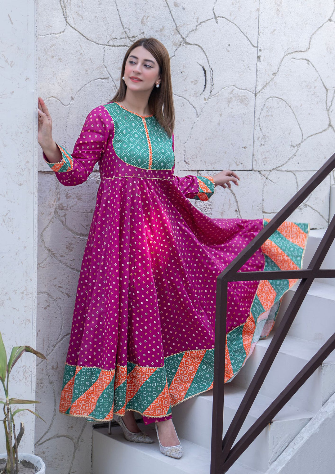 2Pc Chunri Digital Print Lawn Frock RIW-R26-0028